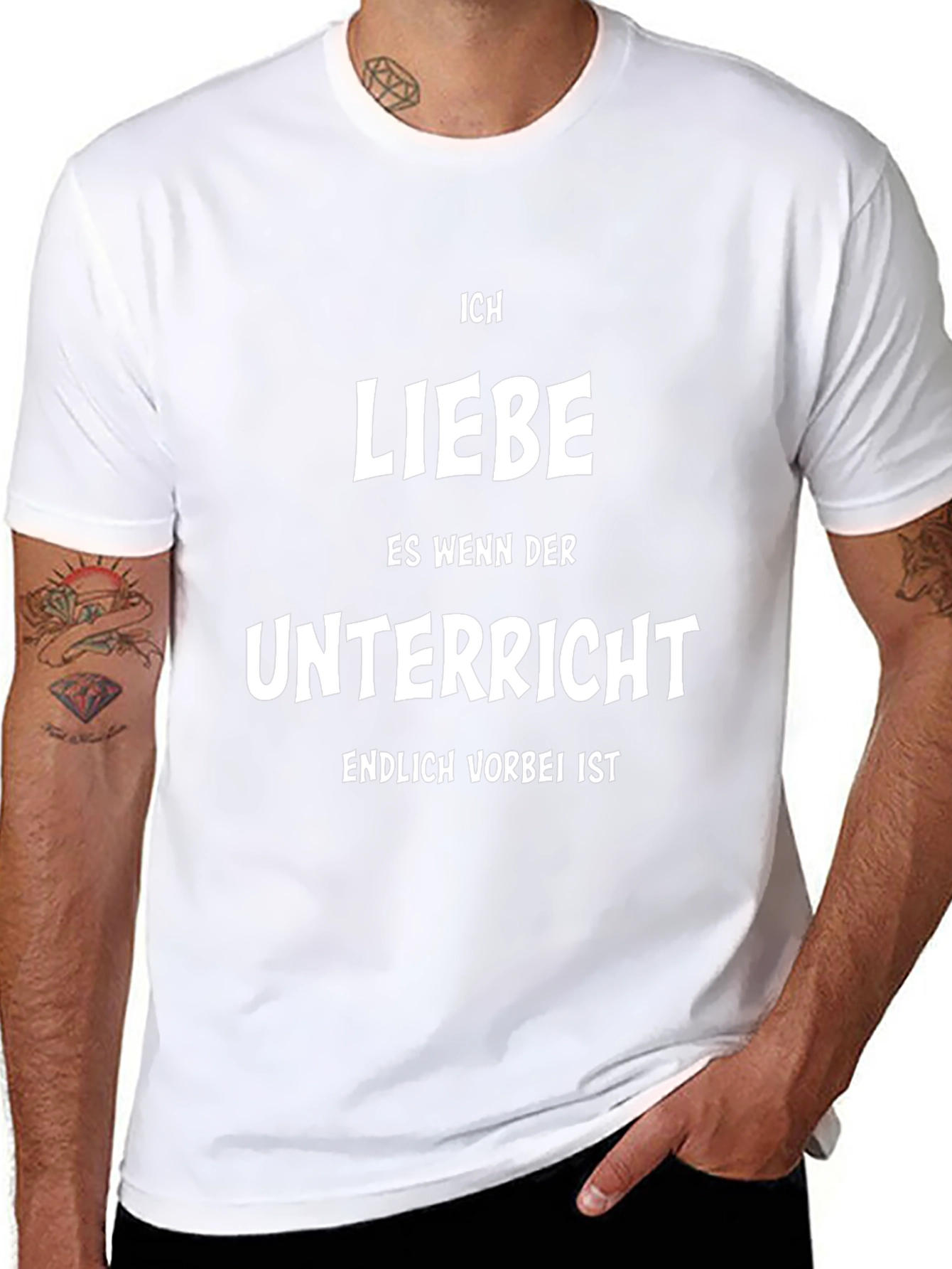 Ich Liebe Unterricht T-Shirt - German Text Graphic Tee