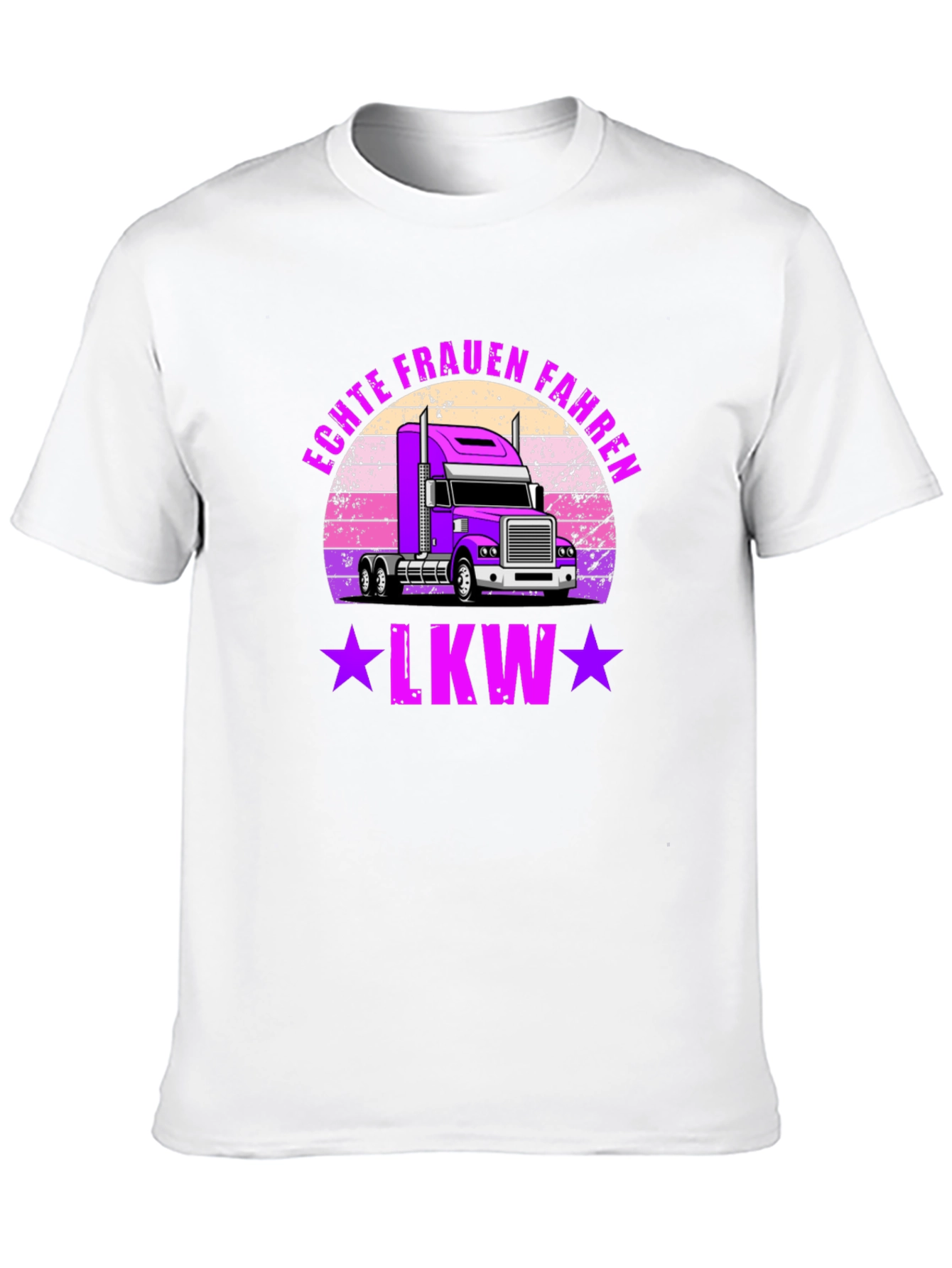 Echte Frauen Fahren LKW Trucker T-Shirt