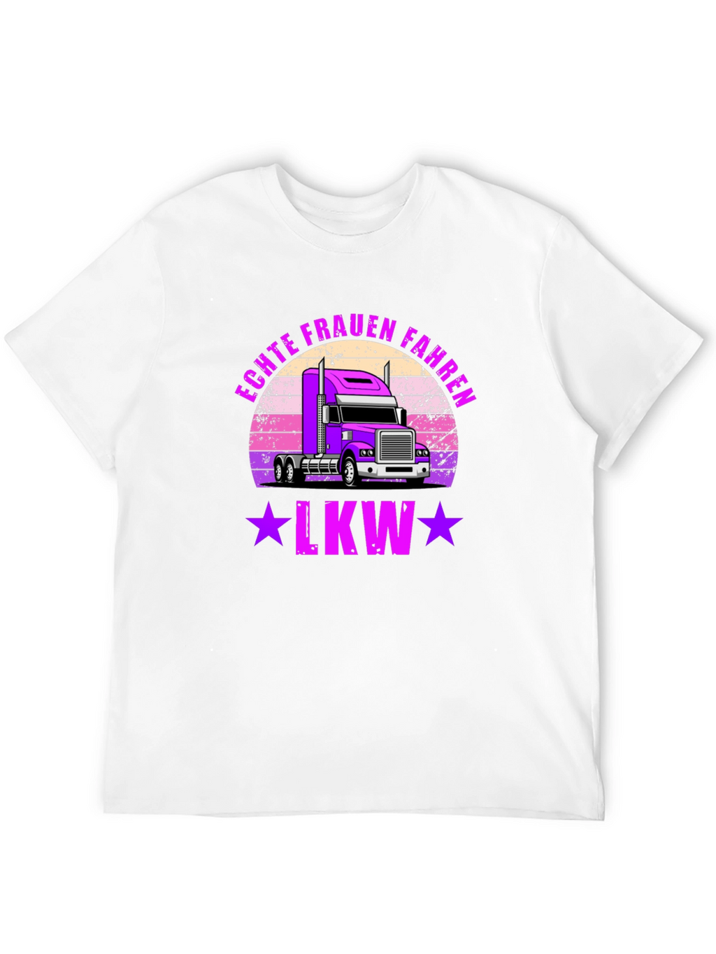 Echte Frauen Fahren LKW Trucker T-Shirt