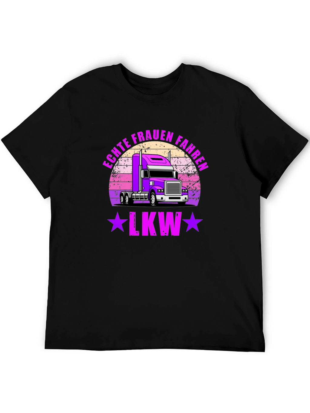 Echte Frauen Fahren LKW Trucker T-Shirt