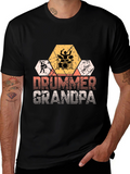 Drummer Grandpa Graphic T-Shirt - Musician Gift