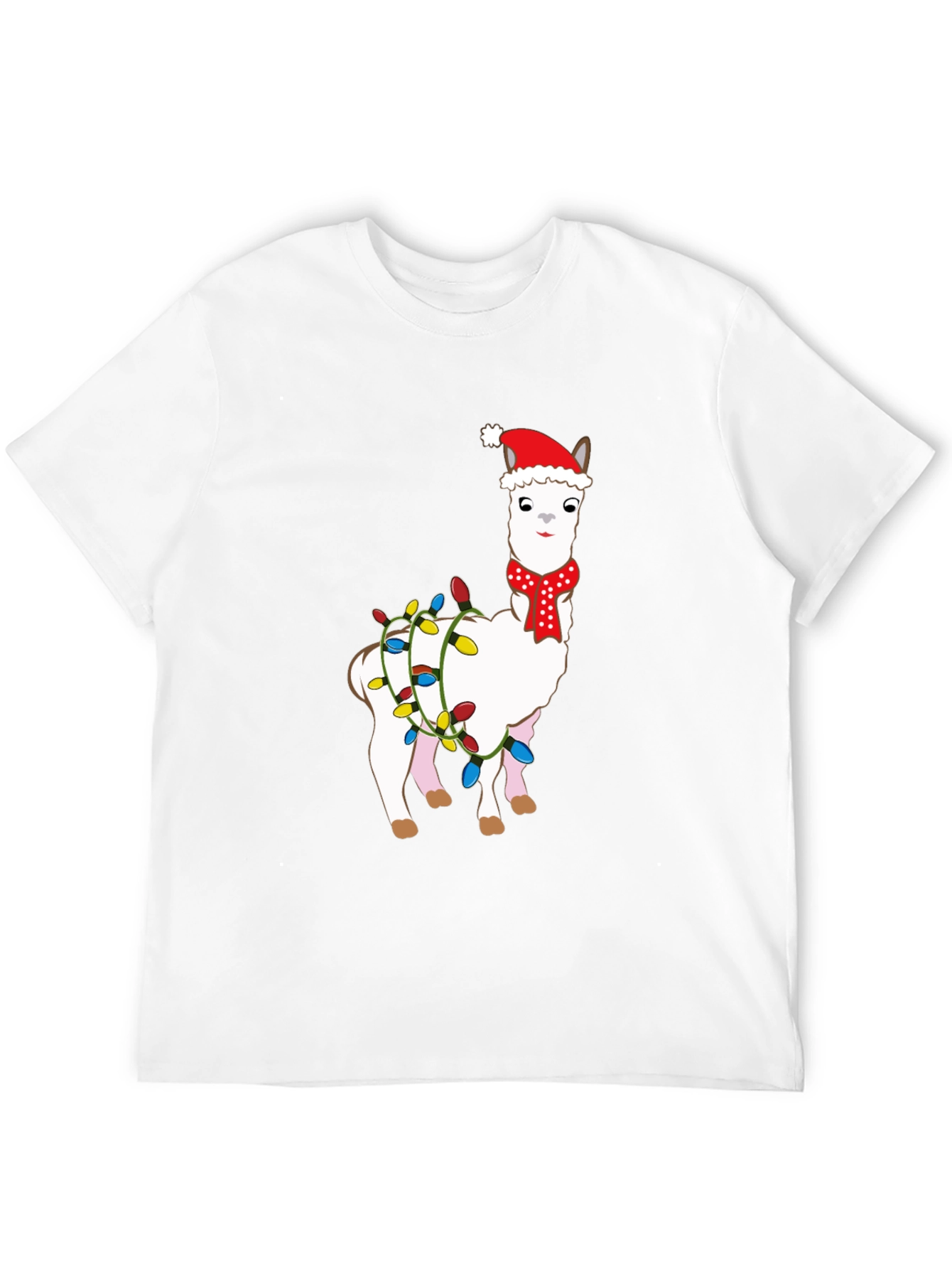 Holiday Llama Graphic Tee - Christmas Festive Shirt