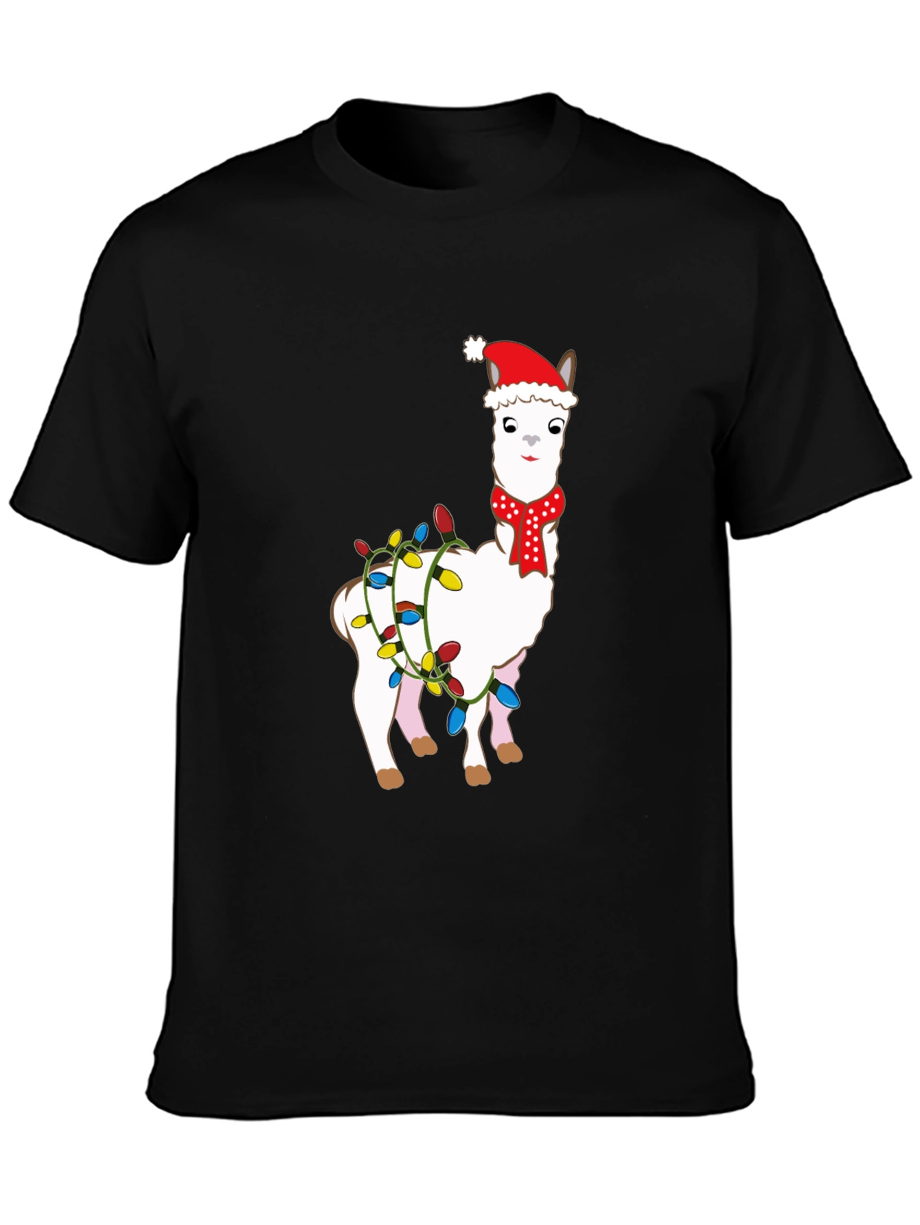 Holiday Llama Graphic Tee - Christmas Festive Shirt