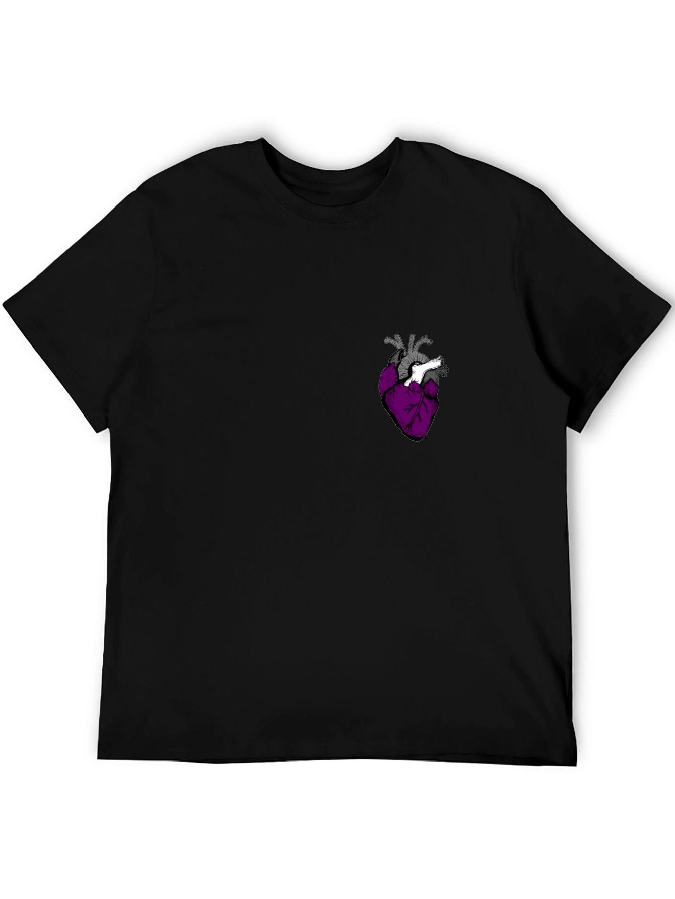Anatomical Heart Graphic Tee - Black T-Shirt