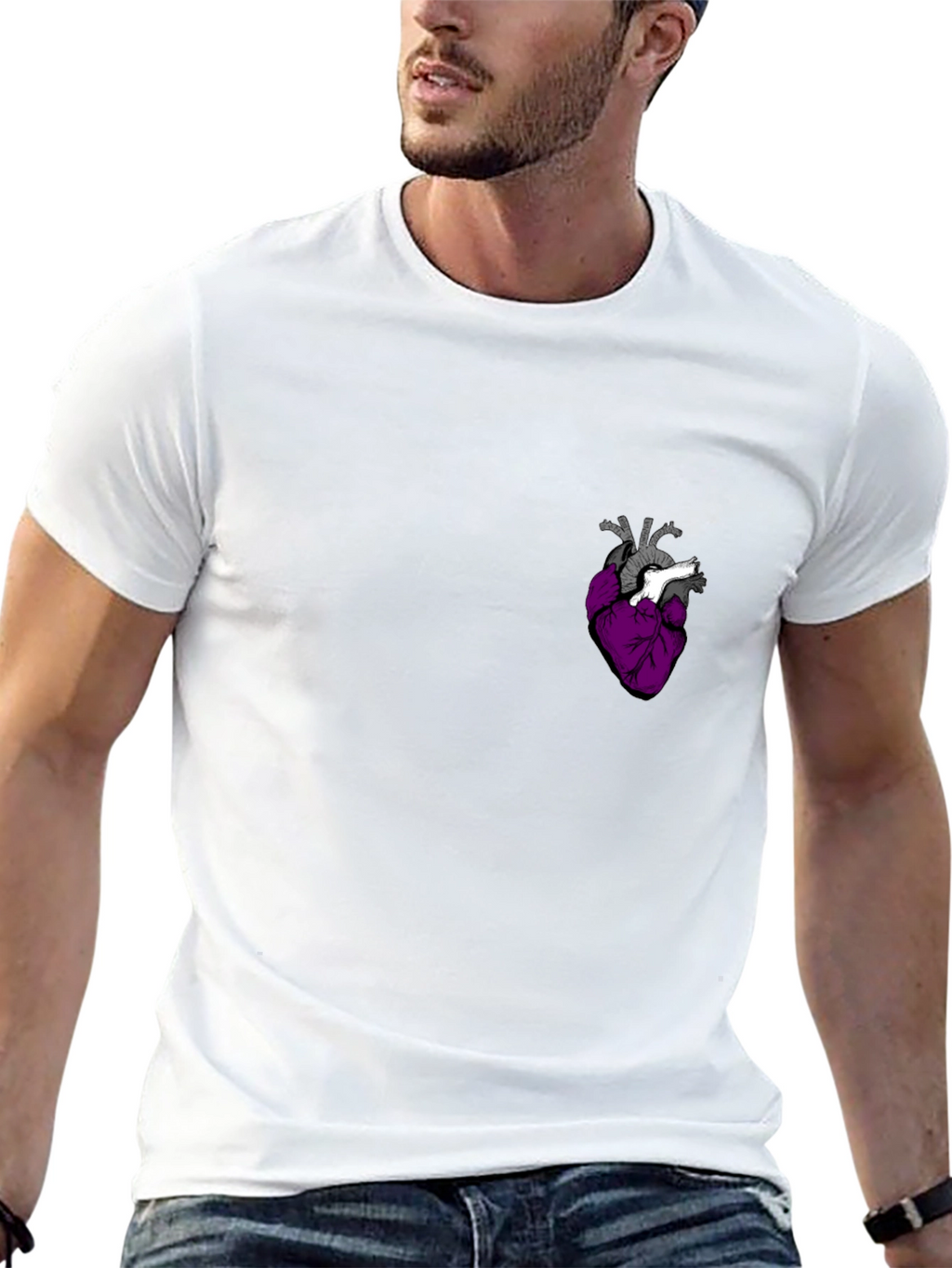 Anatomical Heart Graphic Tee - Black T-Shirt