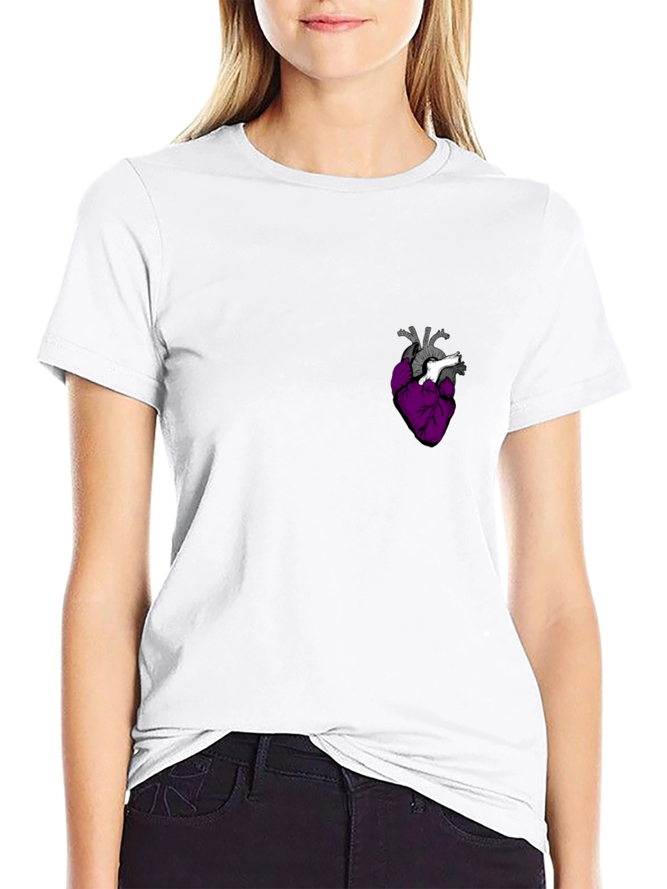 Anatomical Heart Graphic Tee - Black T-Shirt