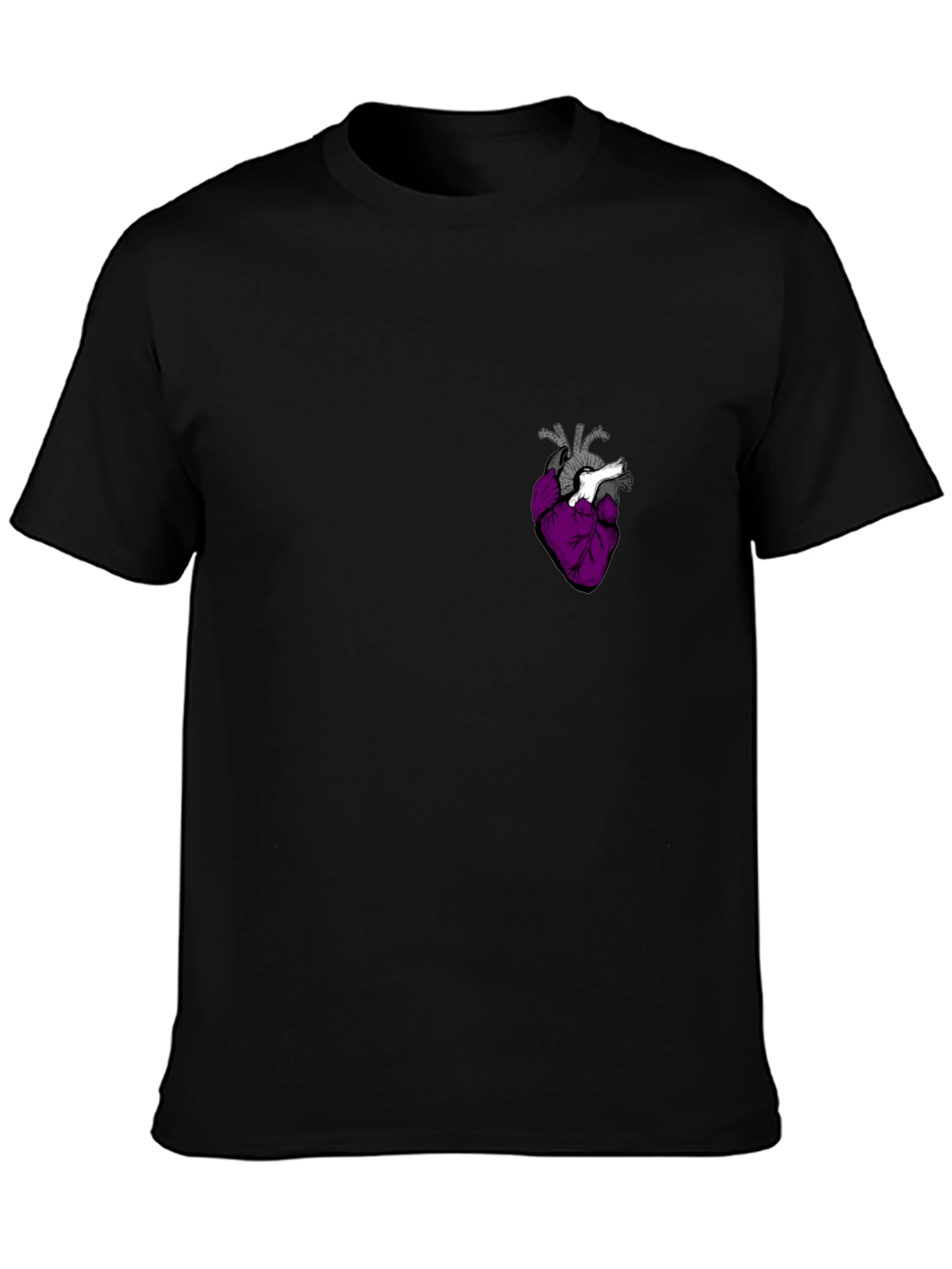 Anatomical Heart Graphic Tee - Black T-Shirt