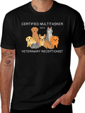 Certified Multitasker Veterinary Receptionist T-Shirt