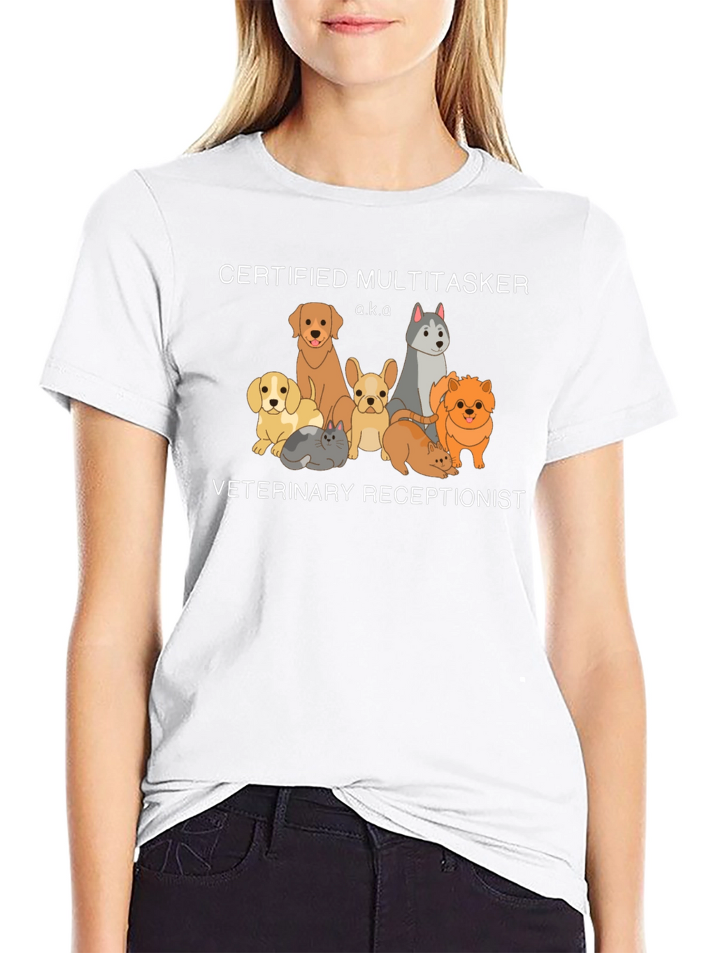 Certified Multitasker Veterinary Receptionist T-Shirt
