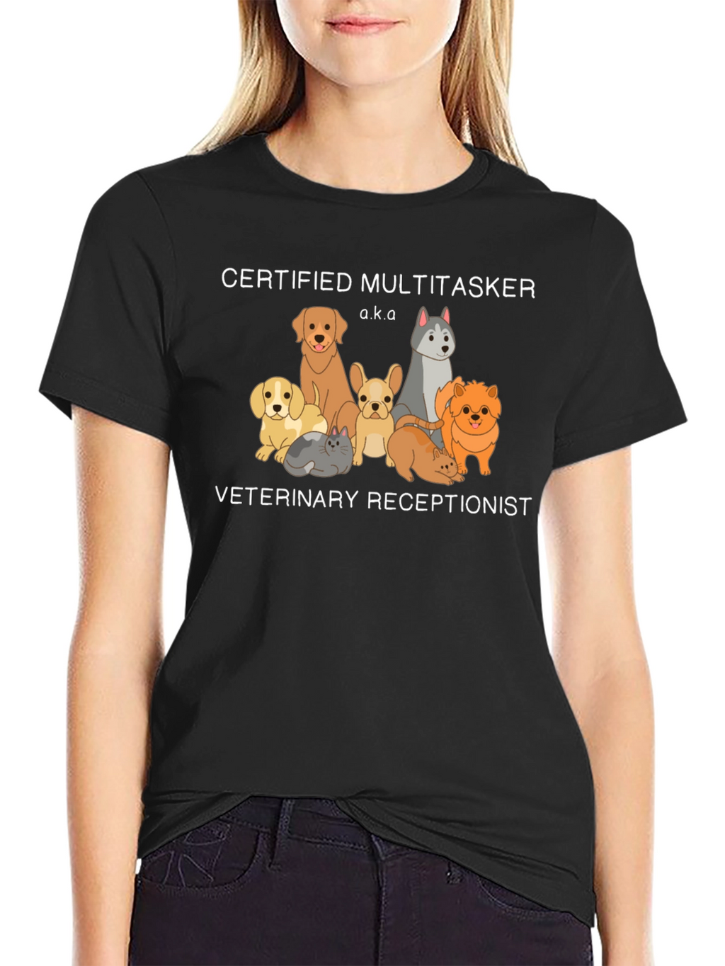 Certified Multitasker Veterinary Receptionist T-Shirt