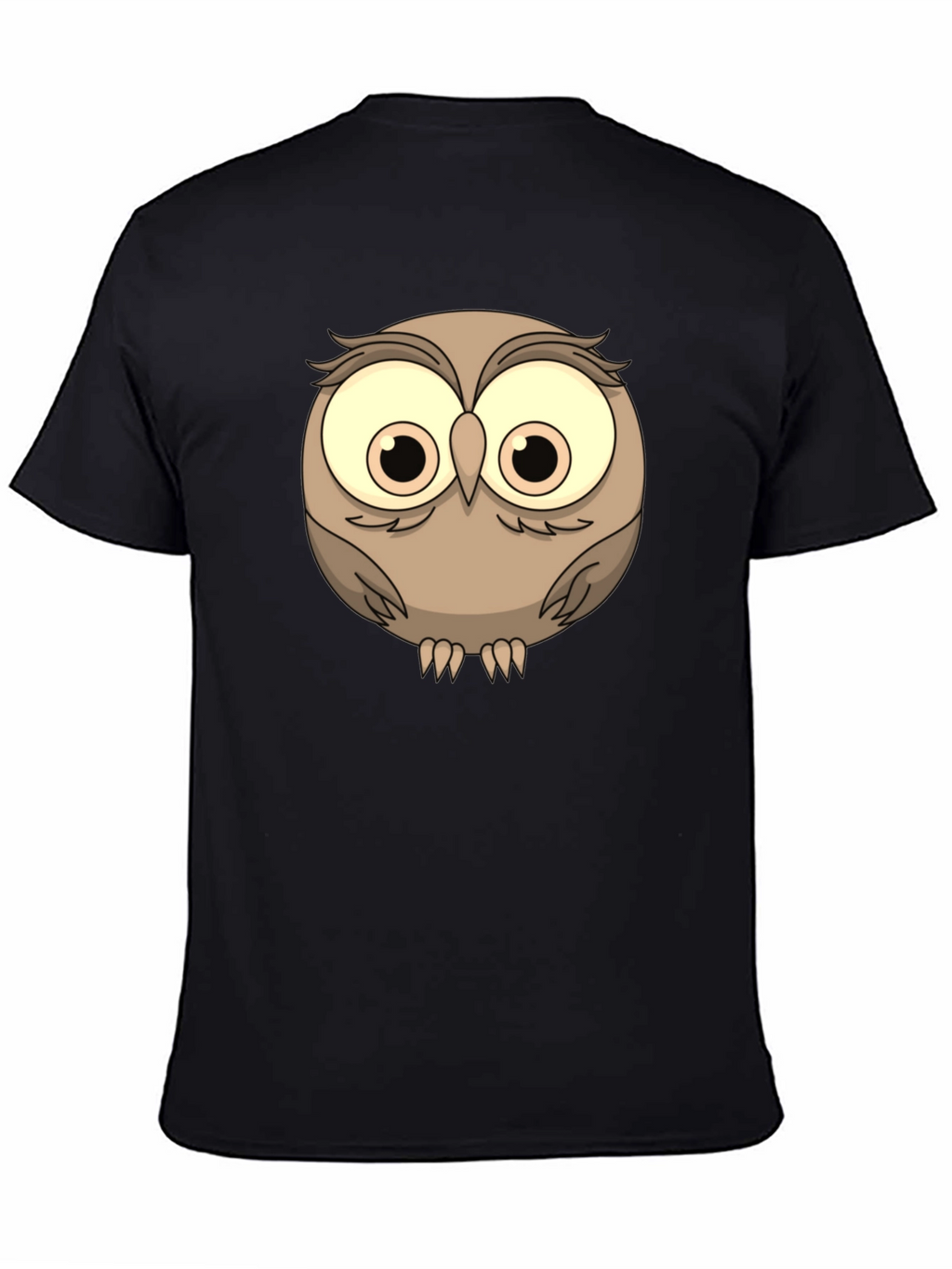 Cute Owl Graphic Tee - Mens Black T-Shirt
