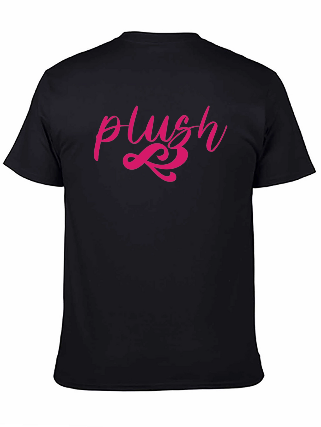 Plush Graphic Tee - Stylish Mens Black T-Shirt