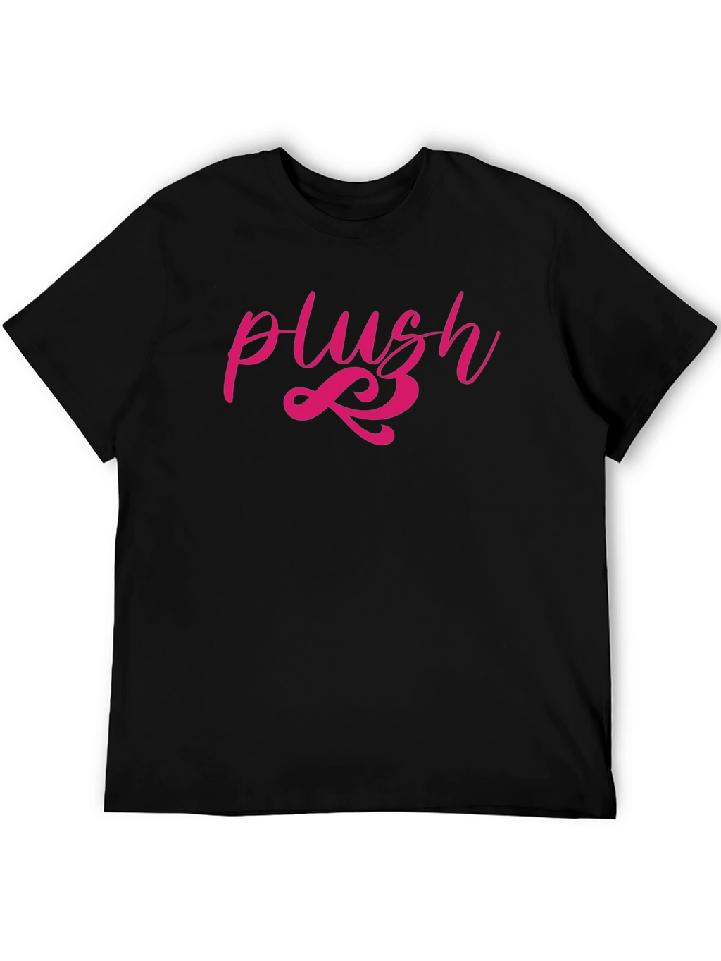 Plush Graphic Tee - Stylish Mens Black T-Shirt