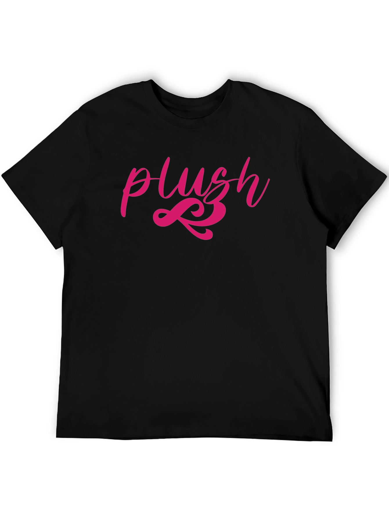 Plush Graphic Tee - Stylish Mens Black T-Shirt