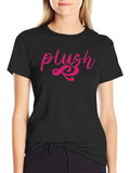 Plush Graphic Tee - Stylish Mens Black T-Shirt