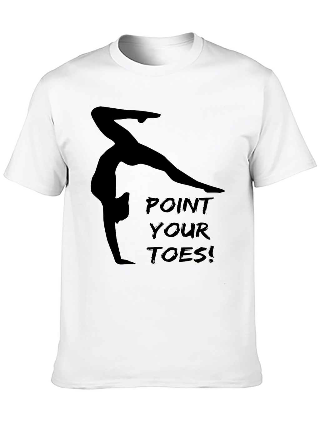 Gymnast Point Your Toes Black Graphic Tee