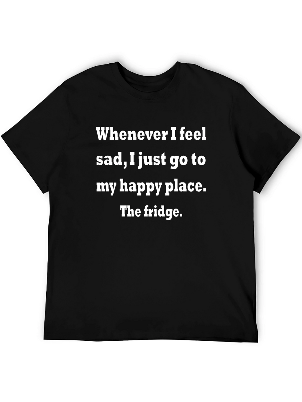 Funny Happy Place Black Graphic Tee