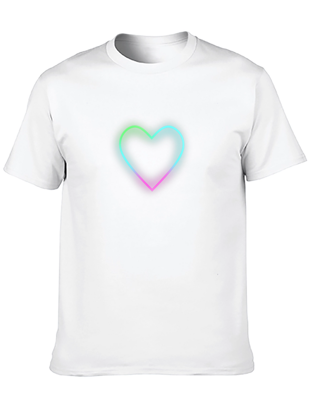 Neon Heart Black T-Shirt