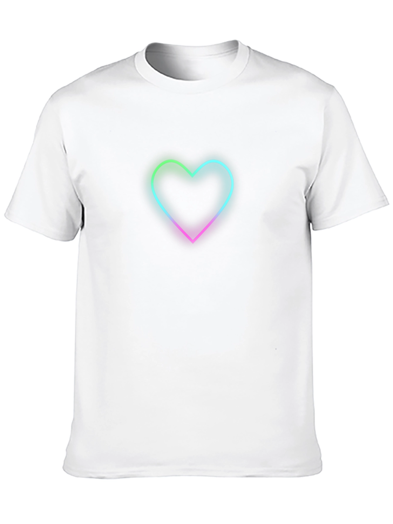 Neon Heart Black T-Shirt