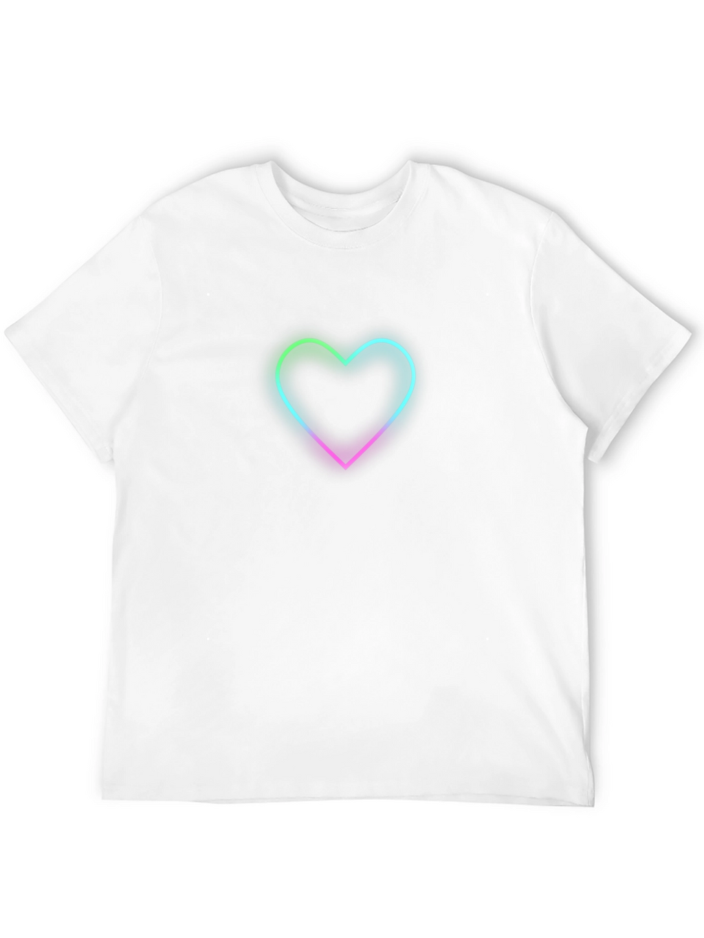 Neon Heart Black T-Shirt