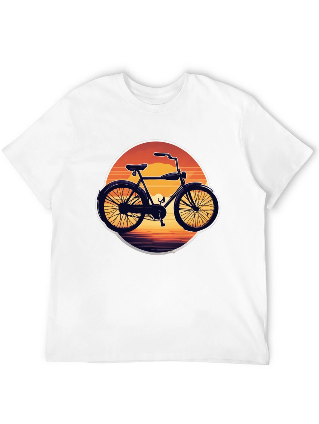 Retro Bicycle Sunset Graphic Tee