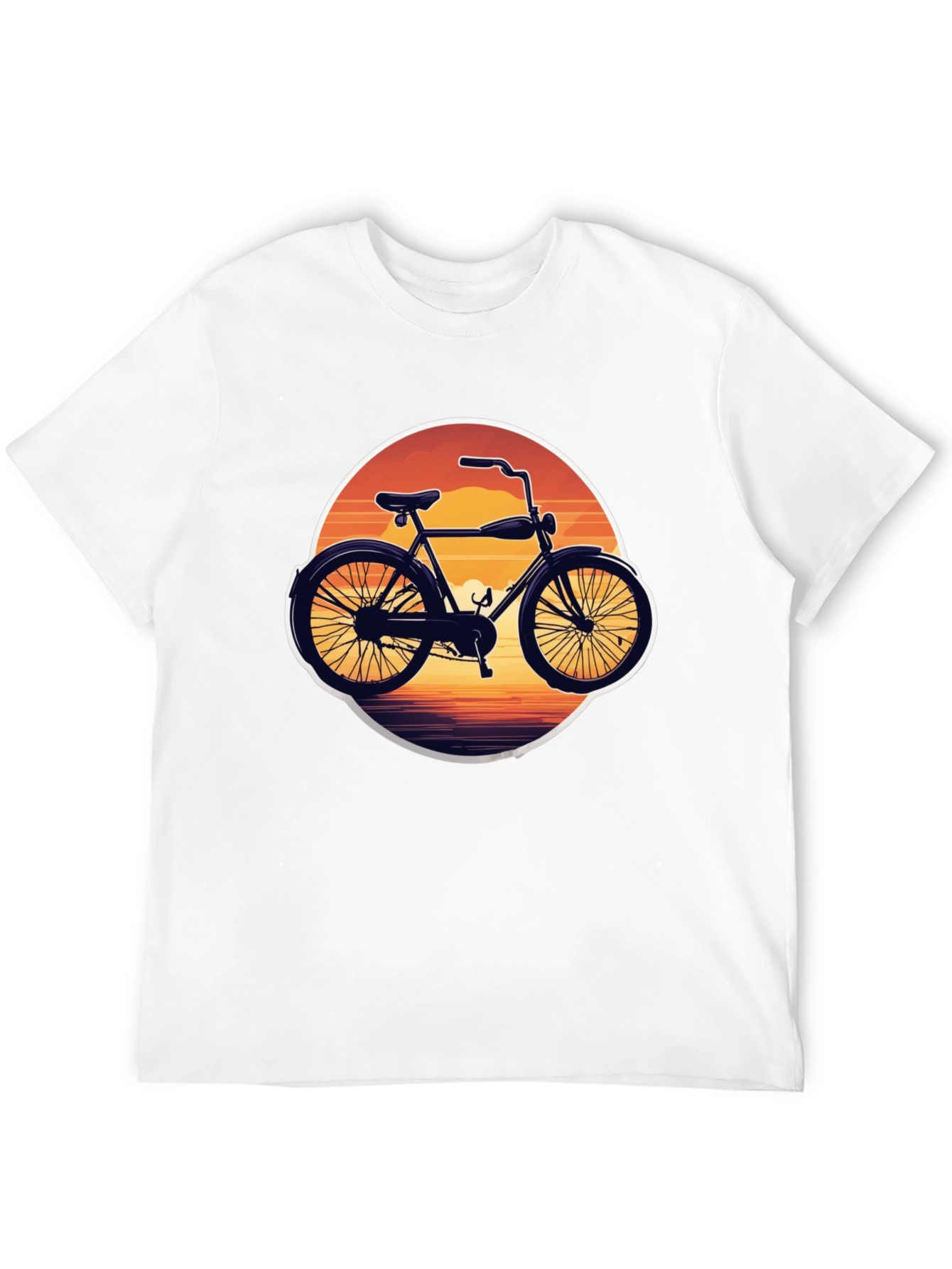 Retro Bicycle Sunset Graphic Tee