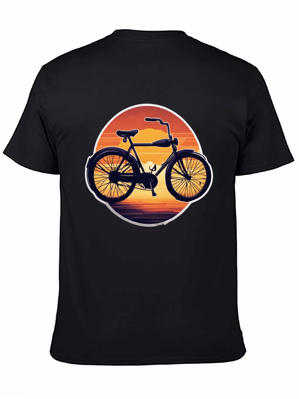 Retro Bicycle Sunset Graphic Tee