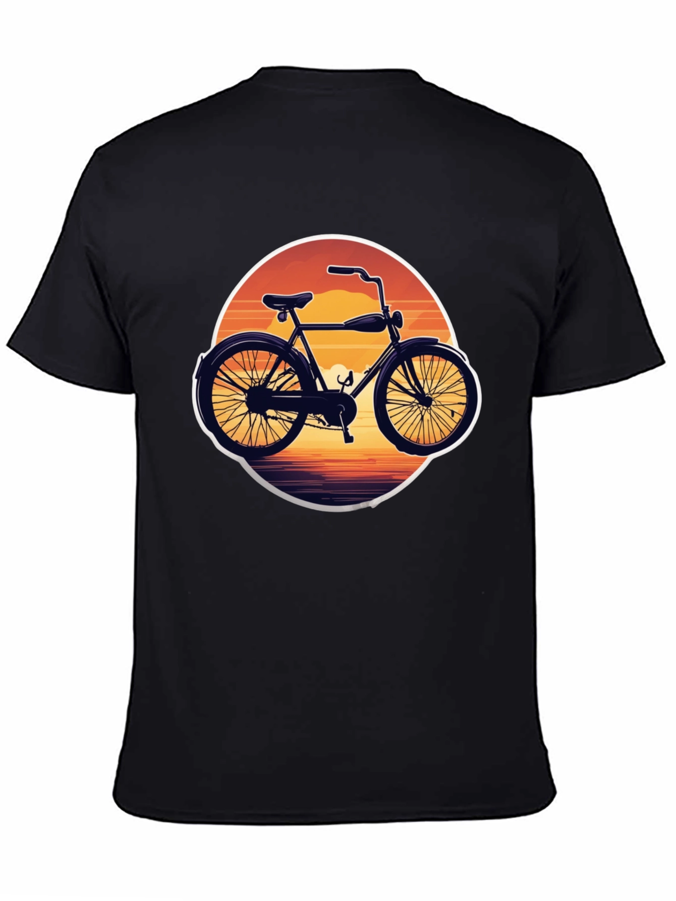 Retro Bicycle Sunset Graphic Tee