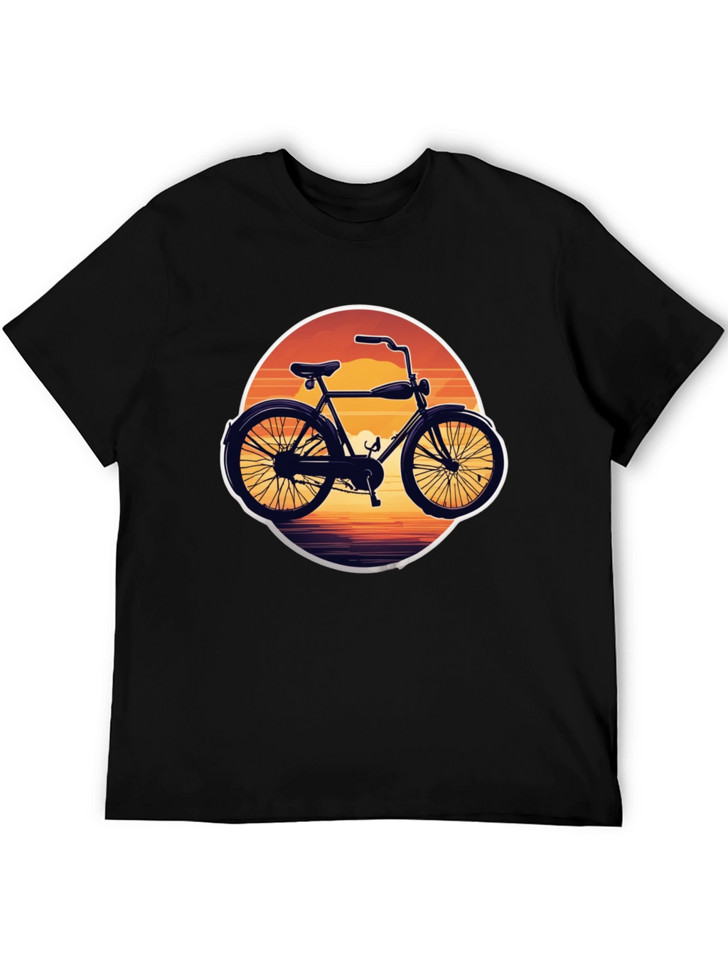 Retro Bicycle Sunset Graphic Tee