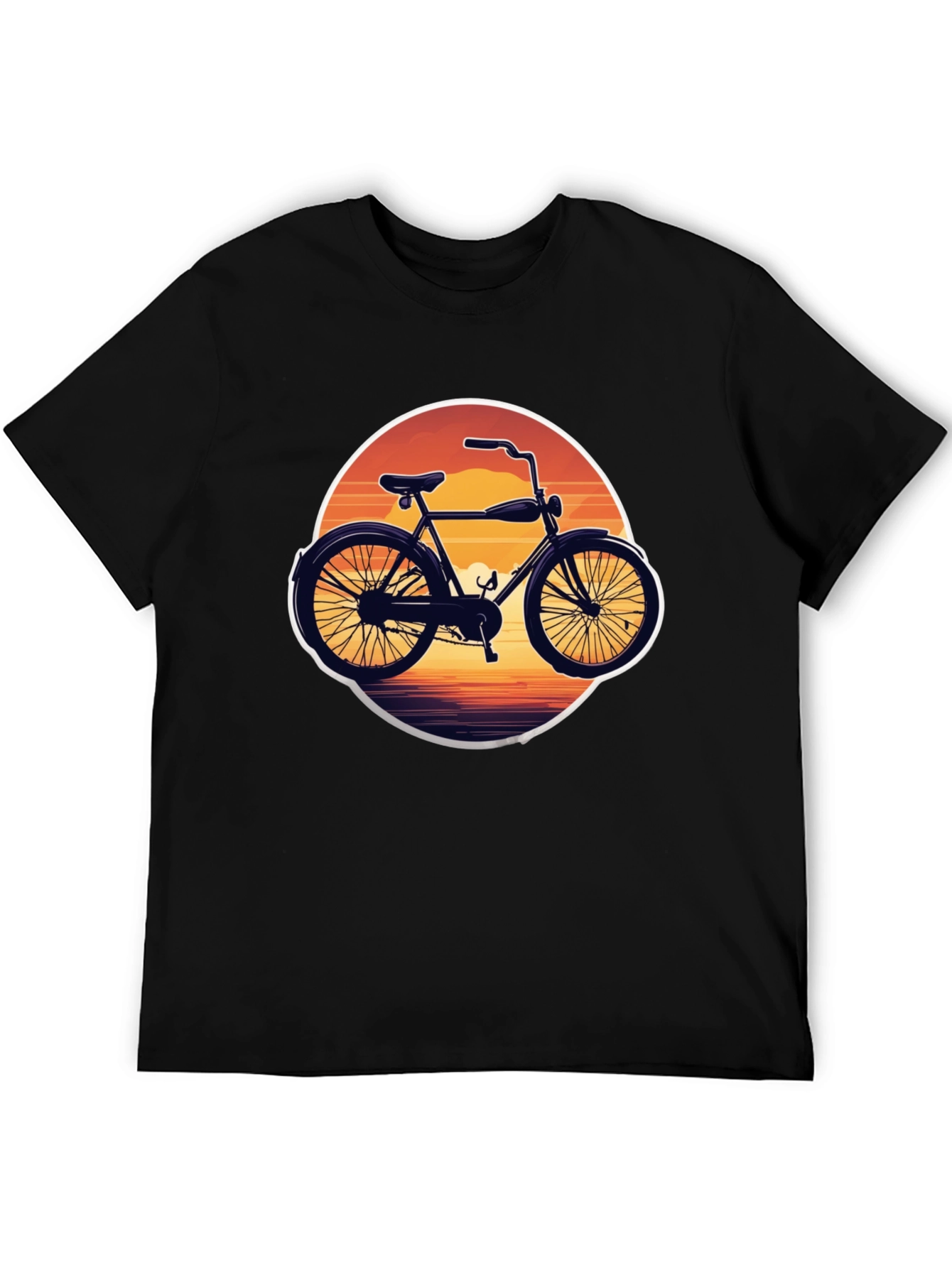 Retro Bicycle Sunset Graphic Tee