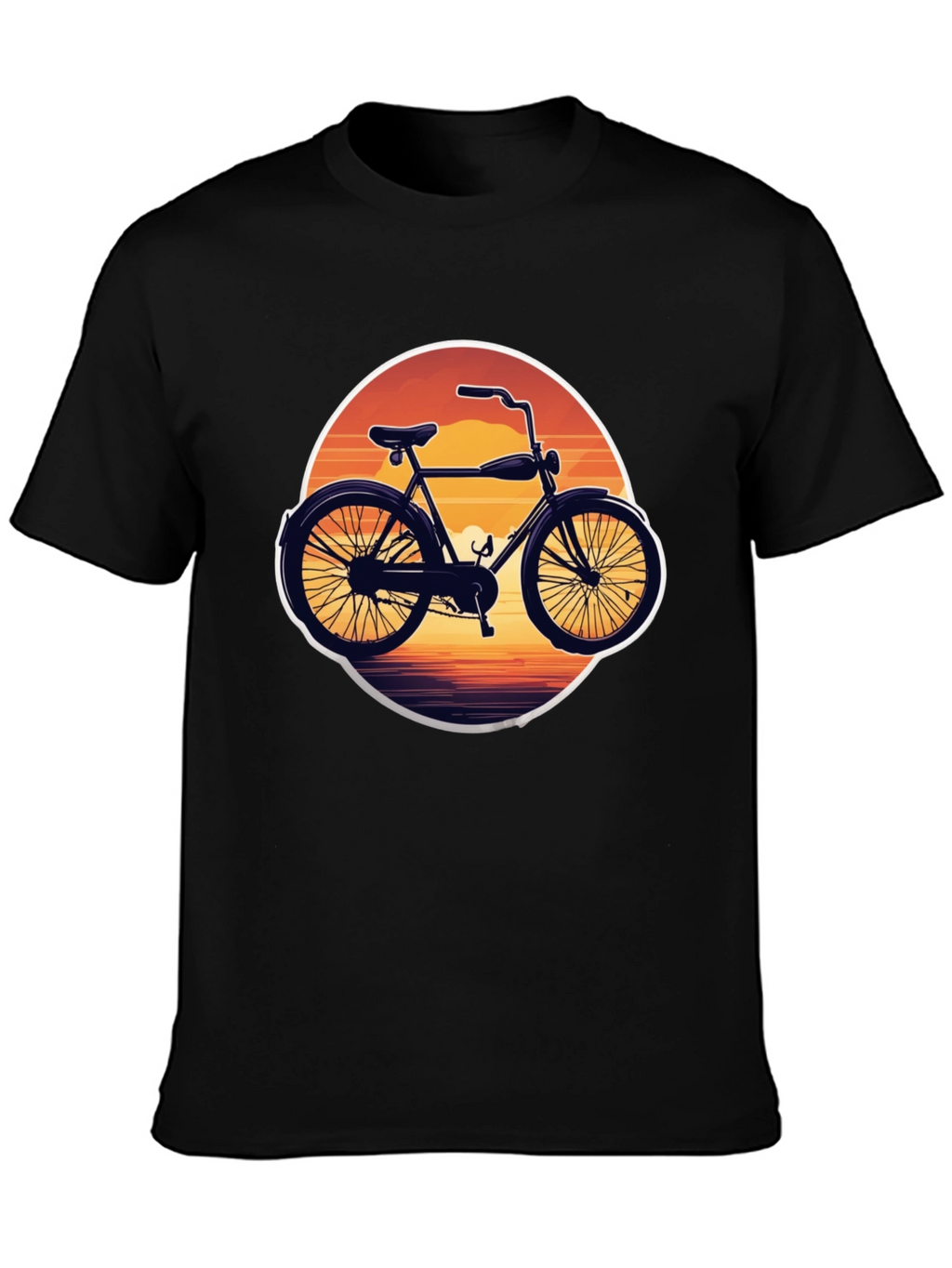 Retro Bicycle Sunset Graphic Tee