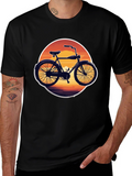 Retro Bicycle Sunset Graphic Tee