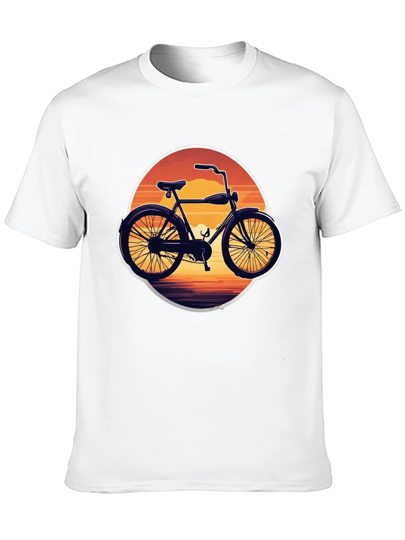 Retro Bicycle Sunset Graphic Tee