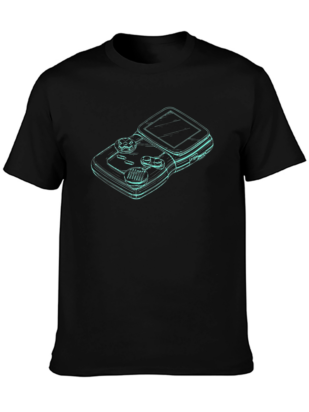 Retro Gamer Tee - Classic Console Outline Design
