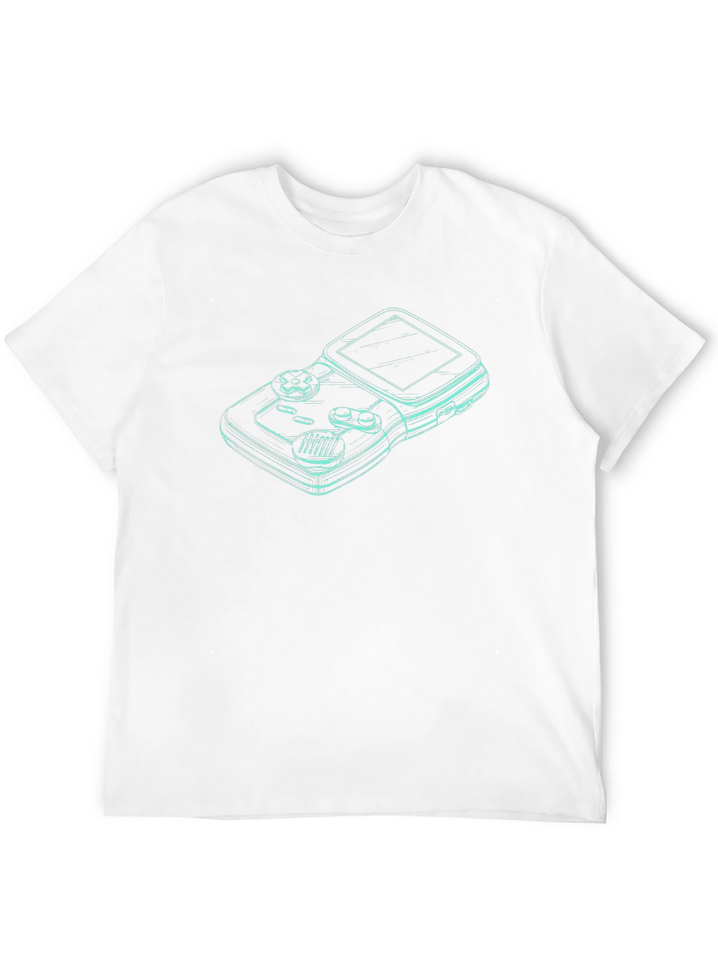 Retro Gamer Tee - Classic Console Outline Design