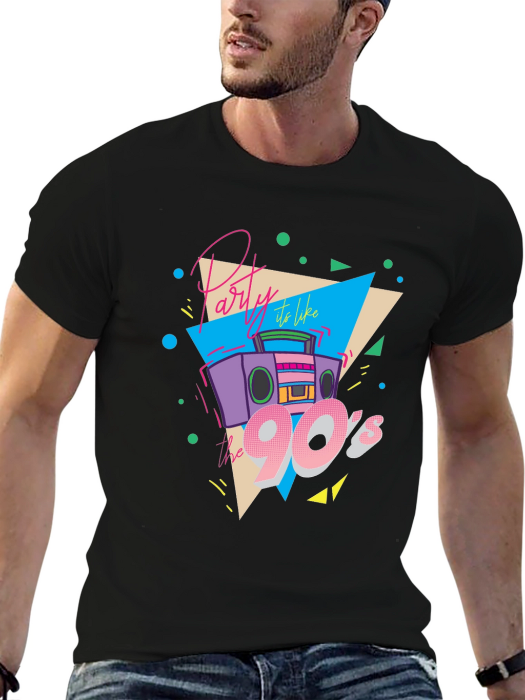 Party Like the 90s Black T-Shirt