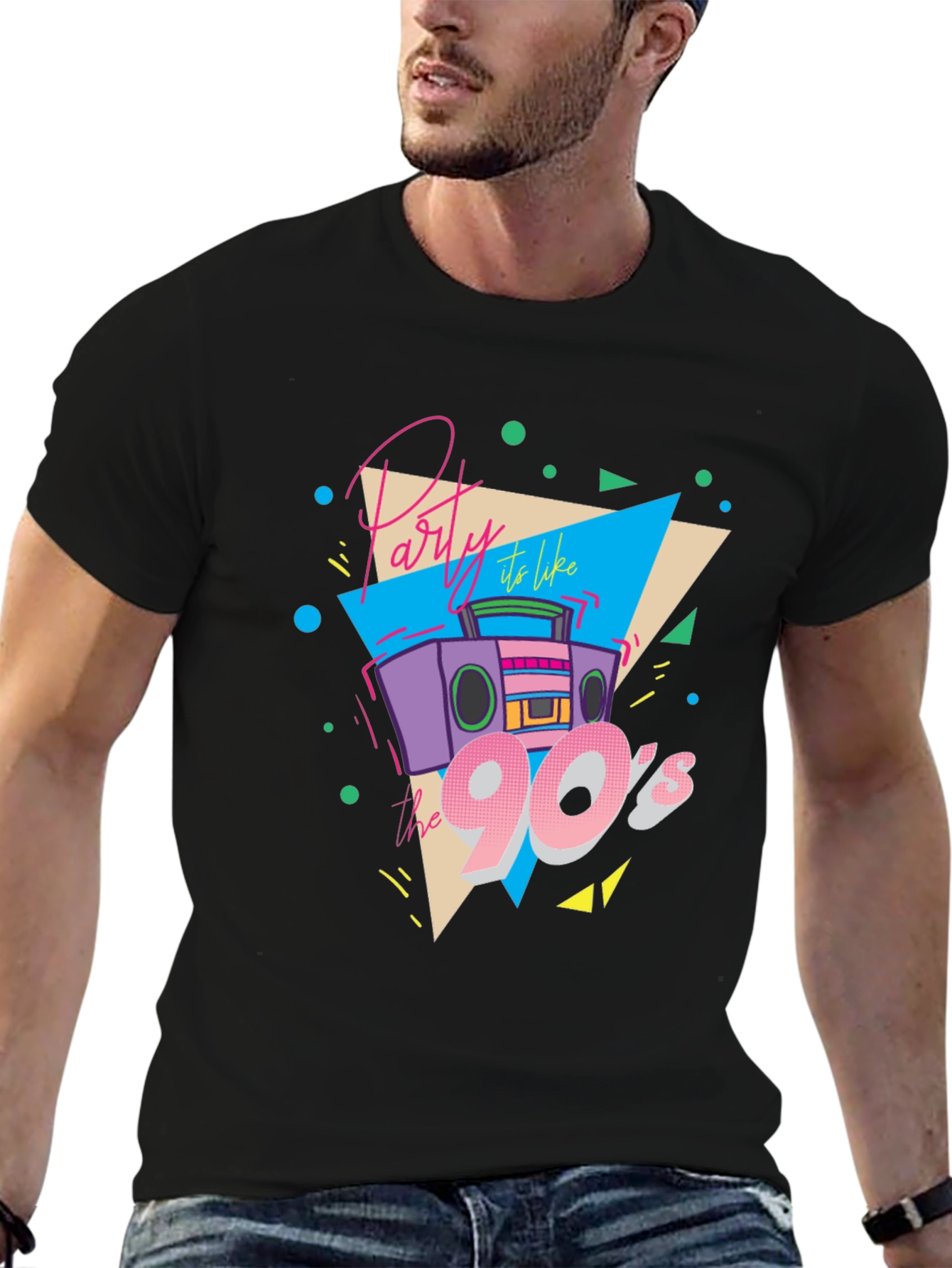 Party Like the 90s Black T-Shirt