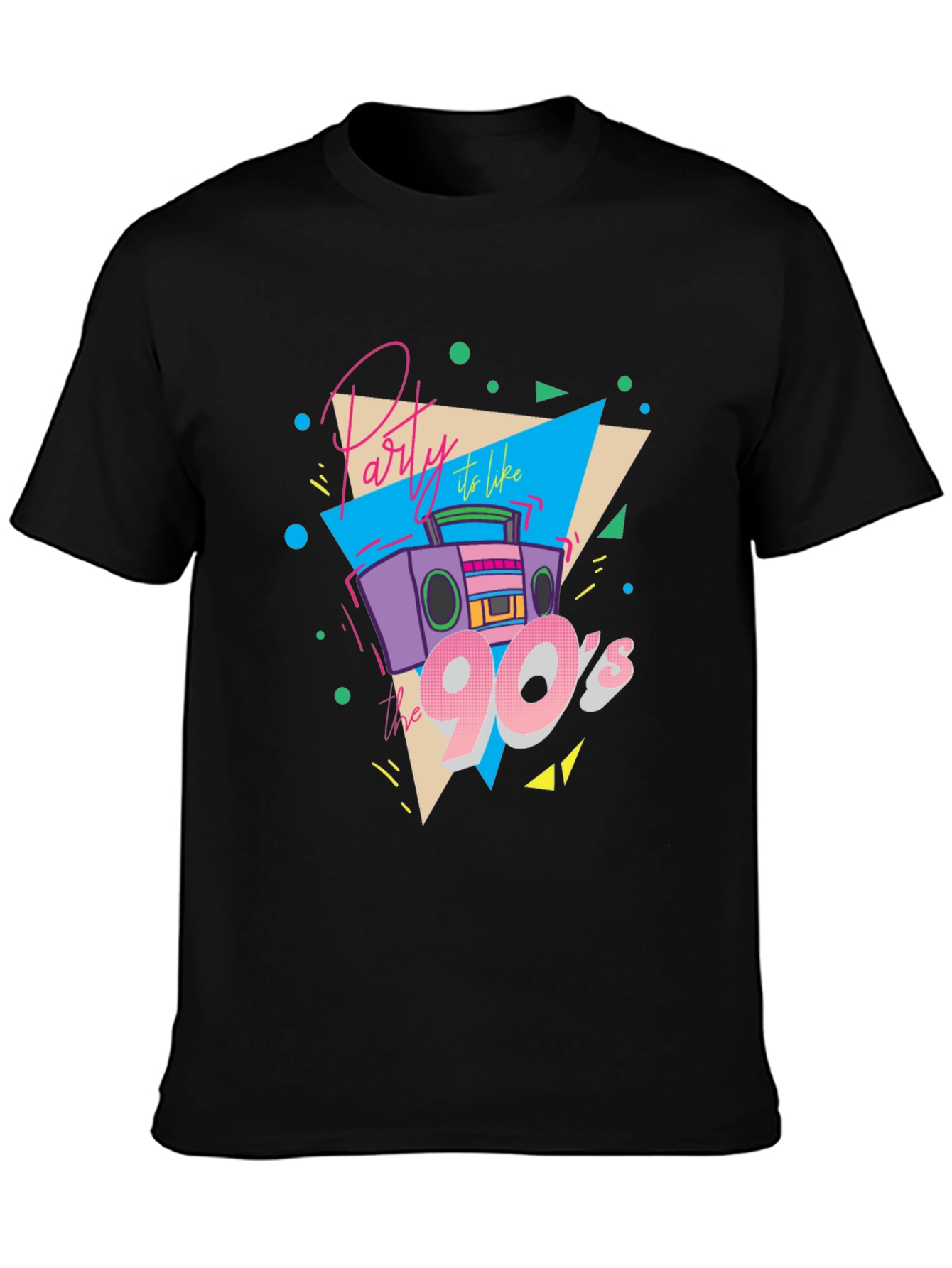 Party Like the 90s Black T-Shirt