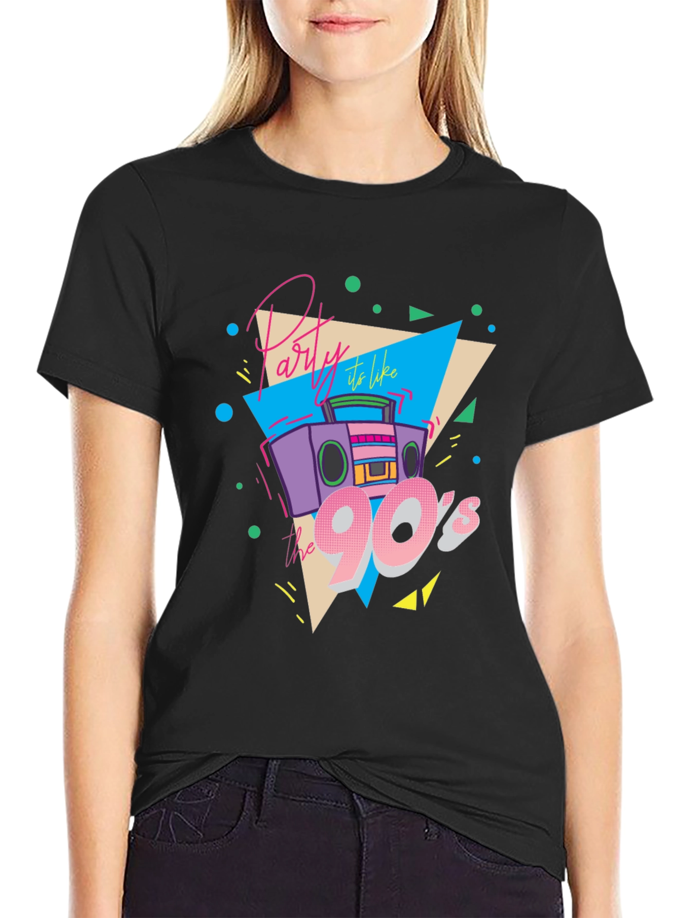 Party Like the 90s Black T-Shirt
