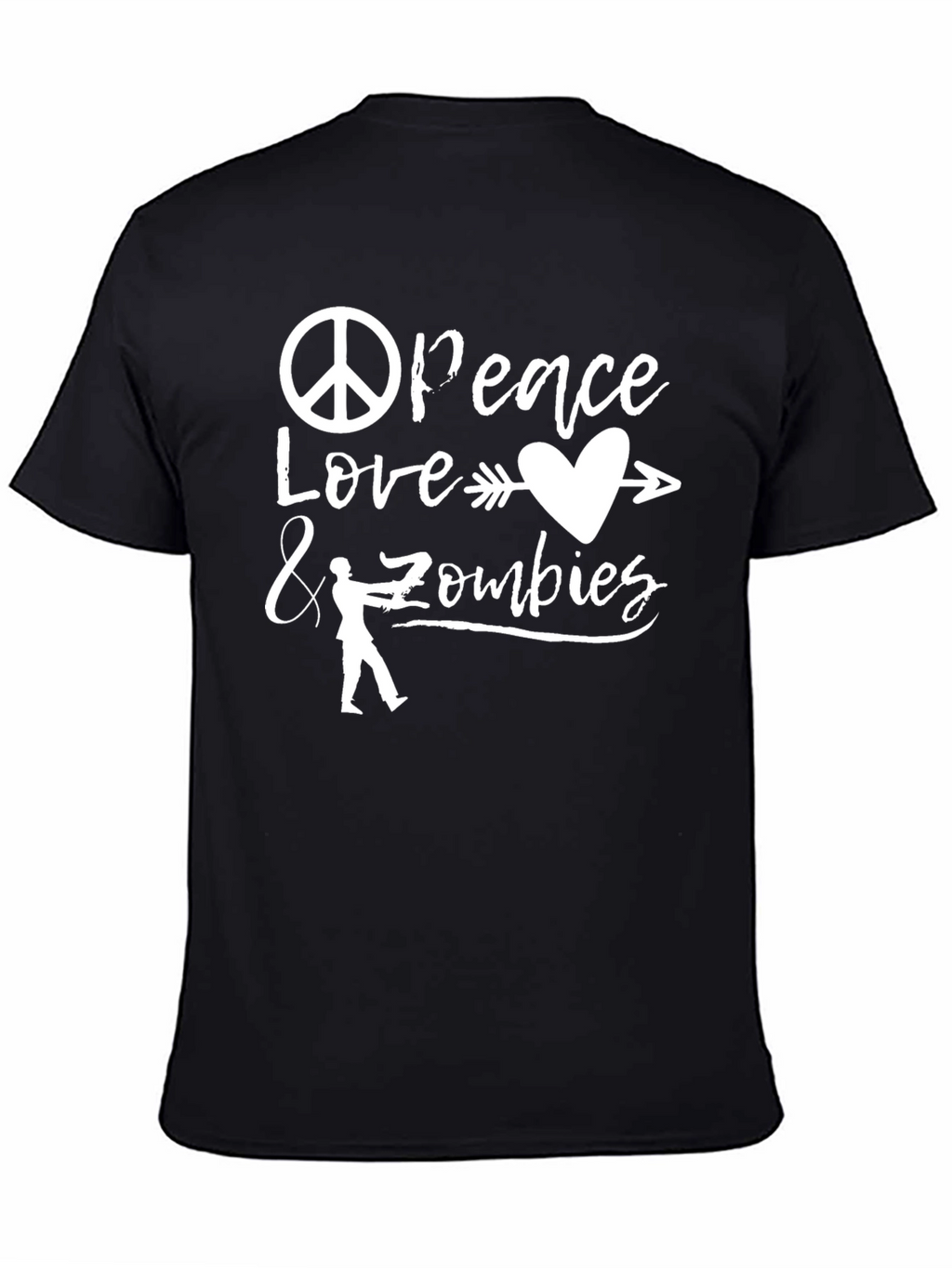 Peace Love & Zombies Graphic T-Shirt