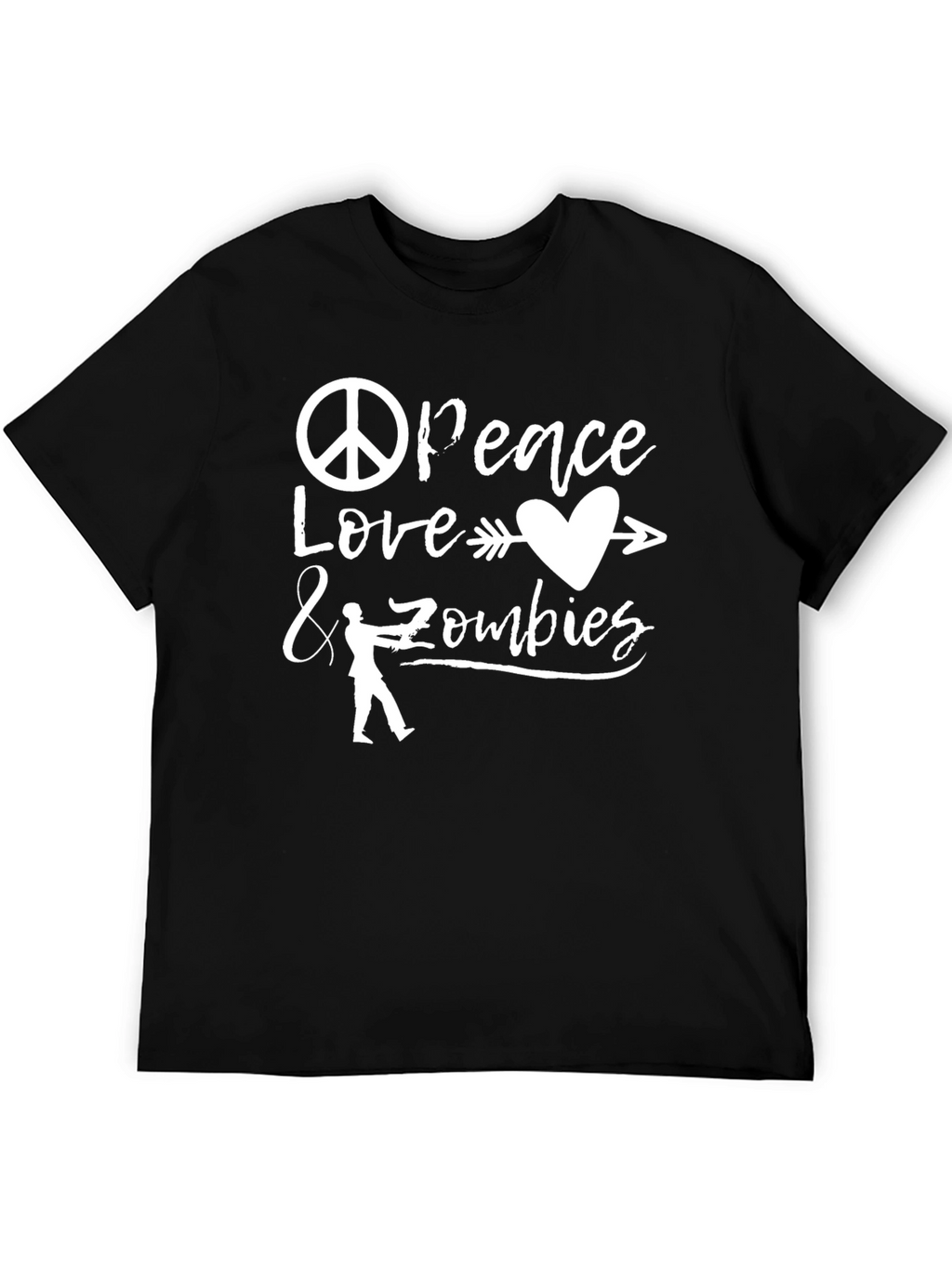 Peace Love & Zombies Graphic T-Shirt