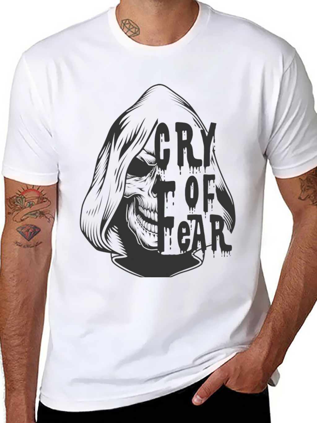 Cry of Fear Skull Graphic Tee - Black