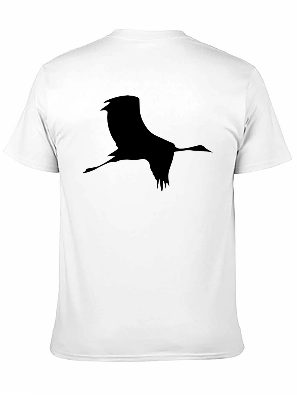 Crane Silhouette Black T-Shirt