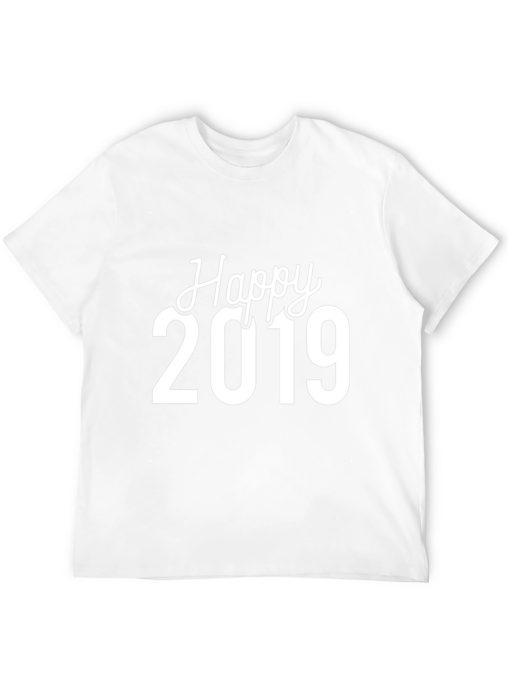 Happy 2019 Black T-Shirt - New Year Celebration Tee