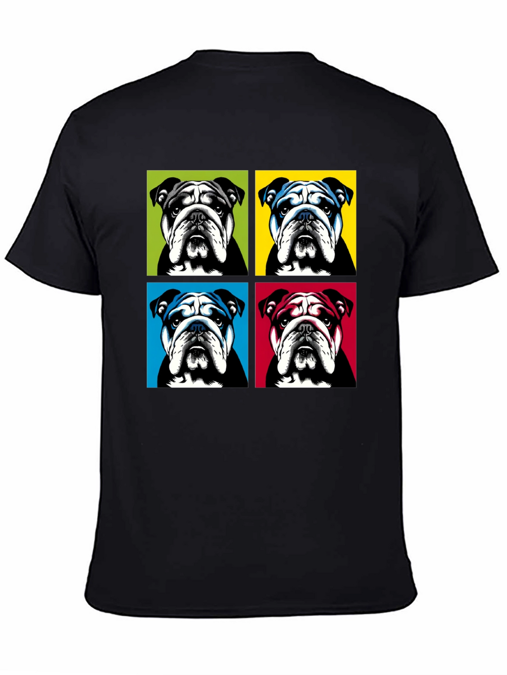 Pop Art Bulldog Graphic T-Shirt - Trendy Style