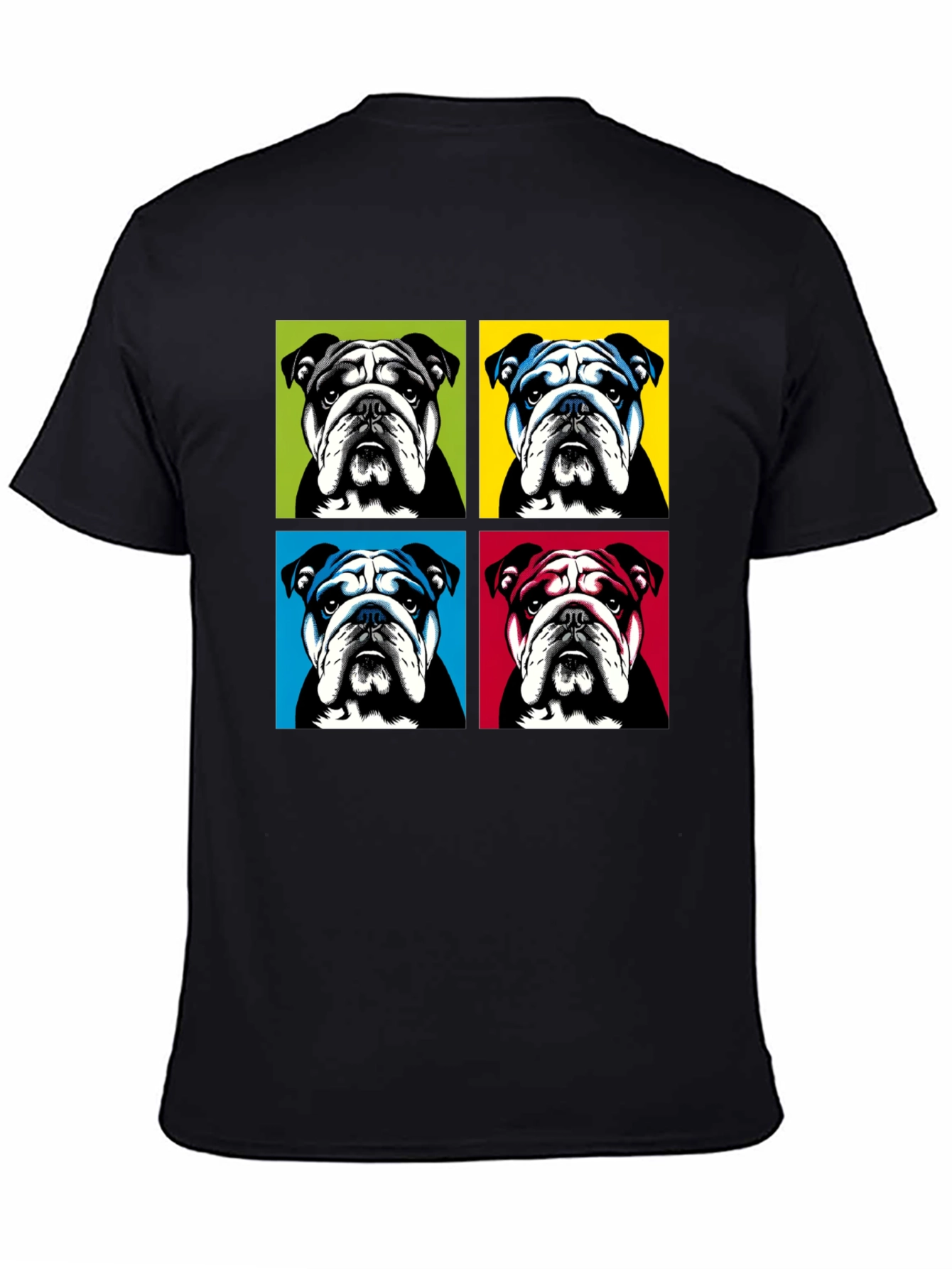 Pop Art Bulldog Graphic T-Shirt - Trendy Style