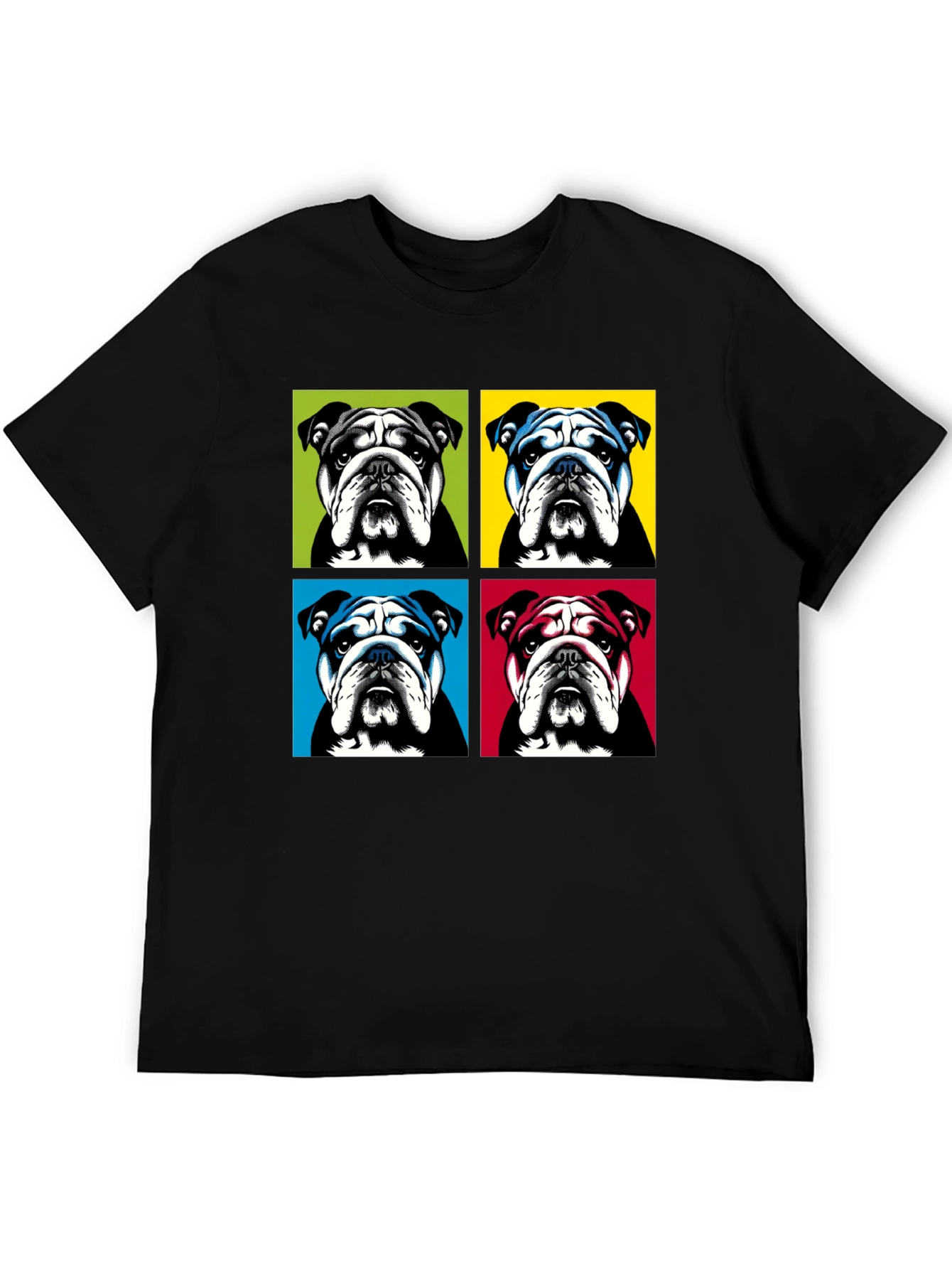 Pop Art Bulldog Graphic T-Shirt - Trendy Style