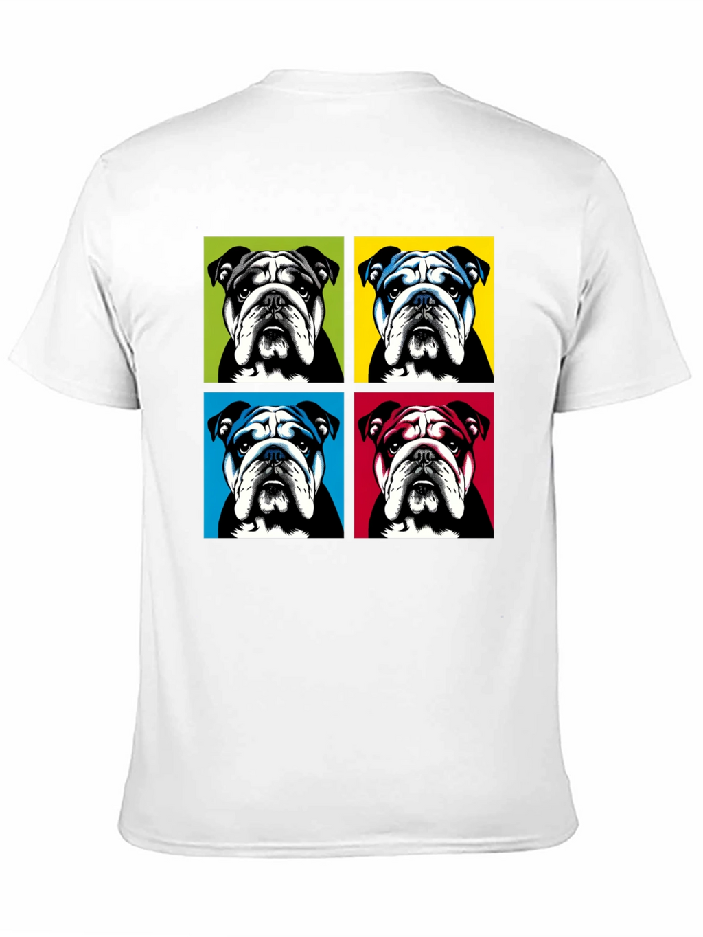 Pop Art Bulldog Graphic T-Shirt - Trendy Style