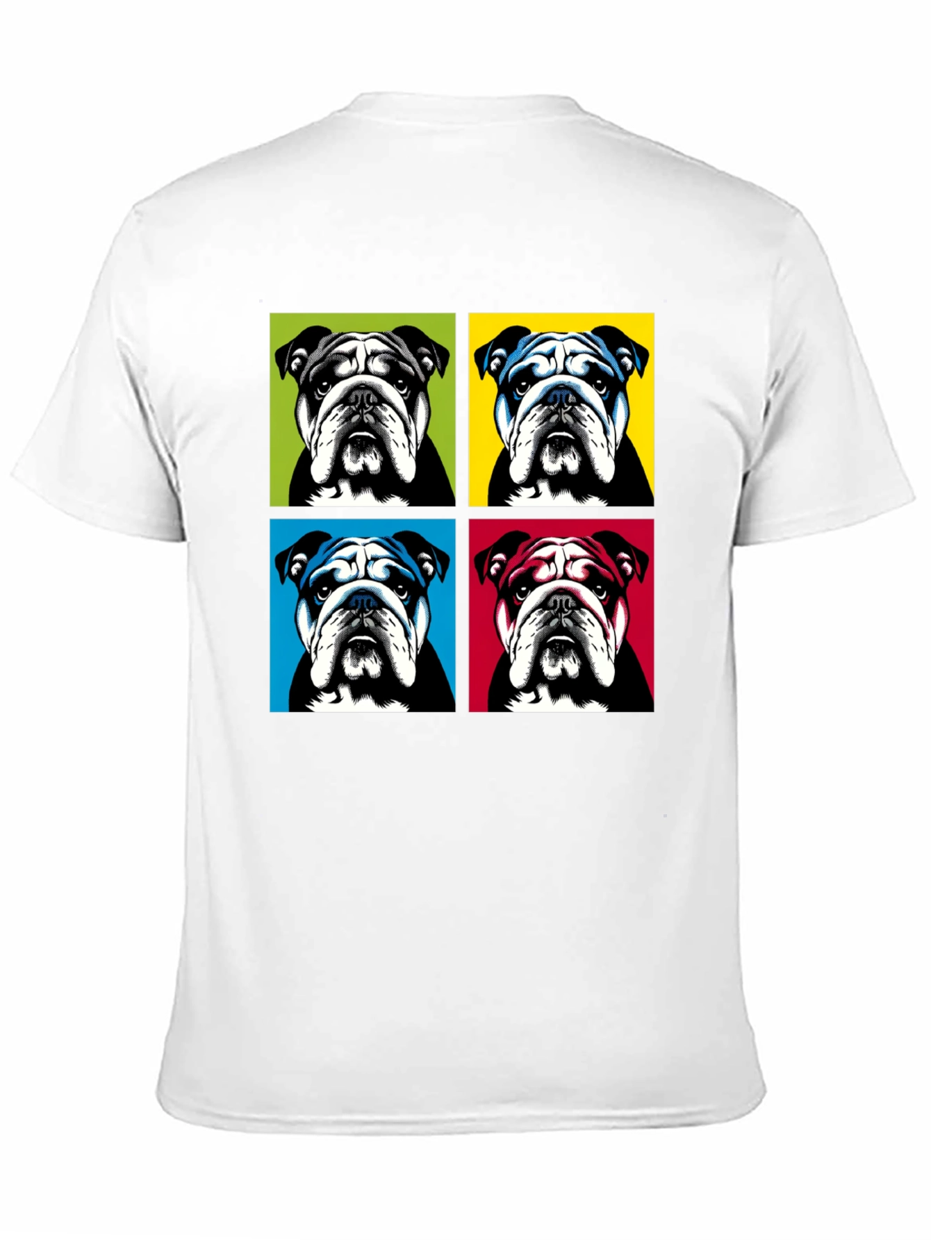 Pop Art Bulldog Graphic T-Shirt - Trendy Style