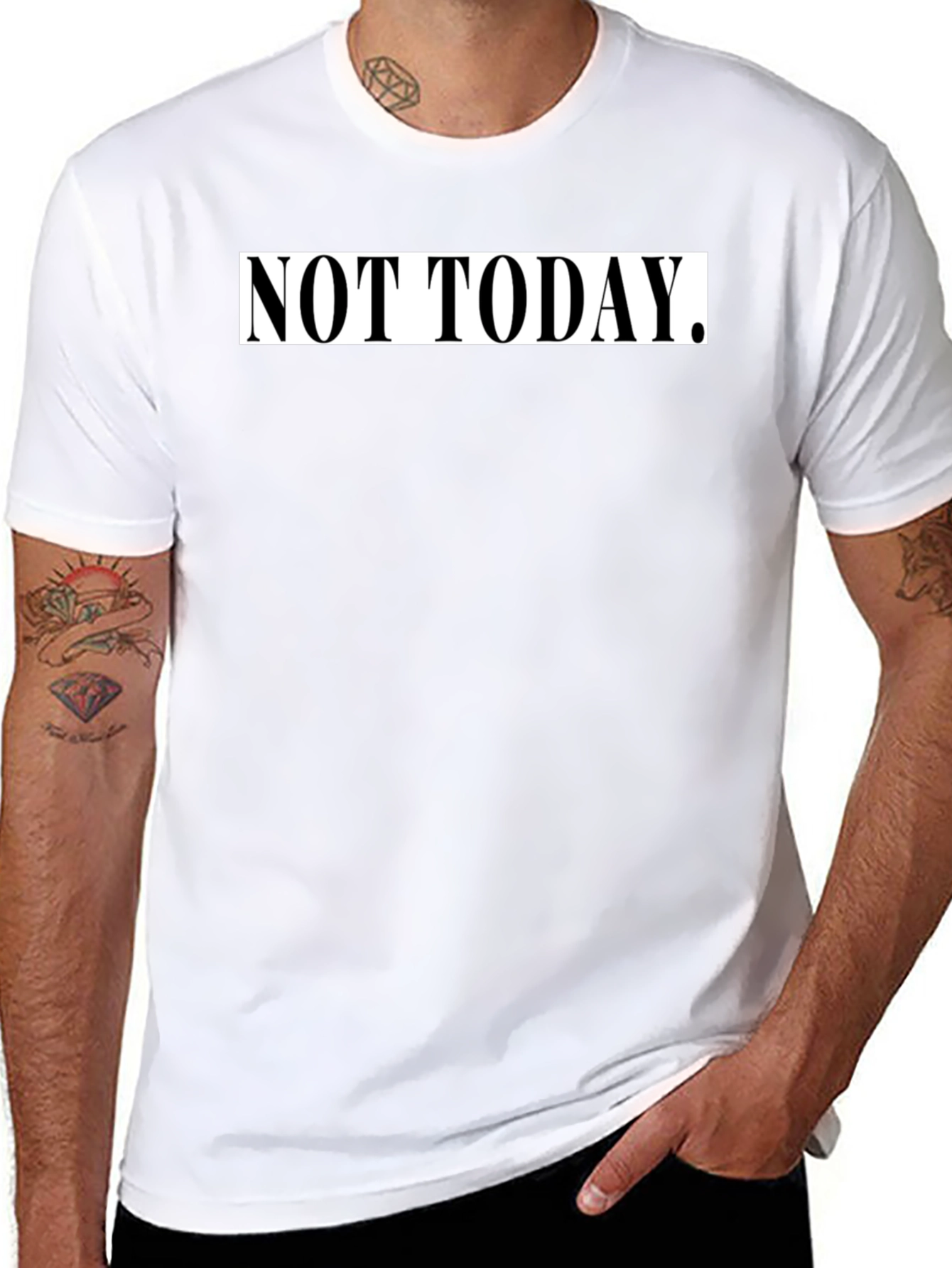 Not Today Graphic Tee - Black Casual T-Shirt